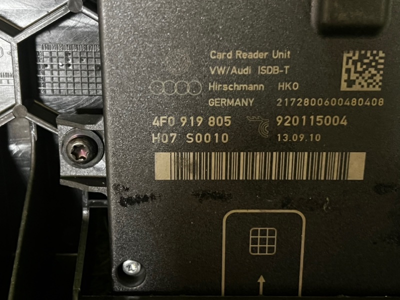 Карт ридер AUDI A5 2010 8T5