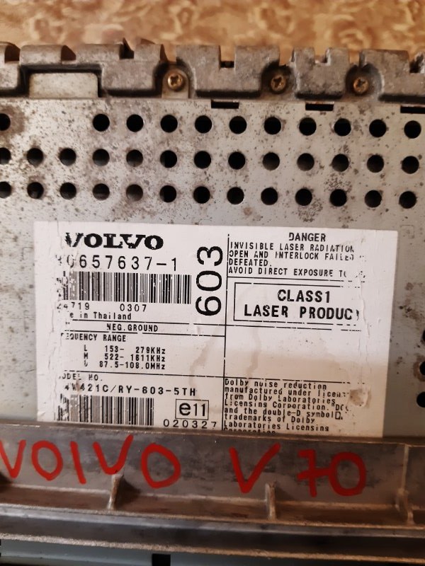 Магнитола Volvo V70 2002