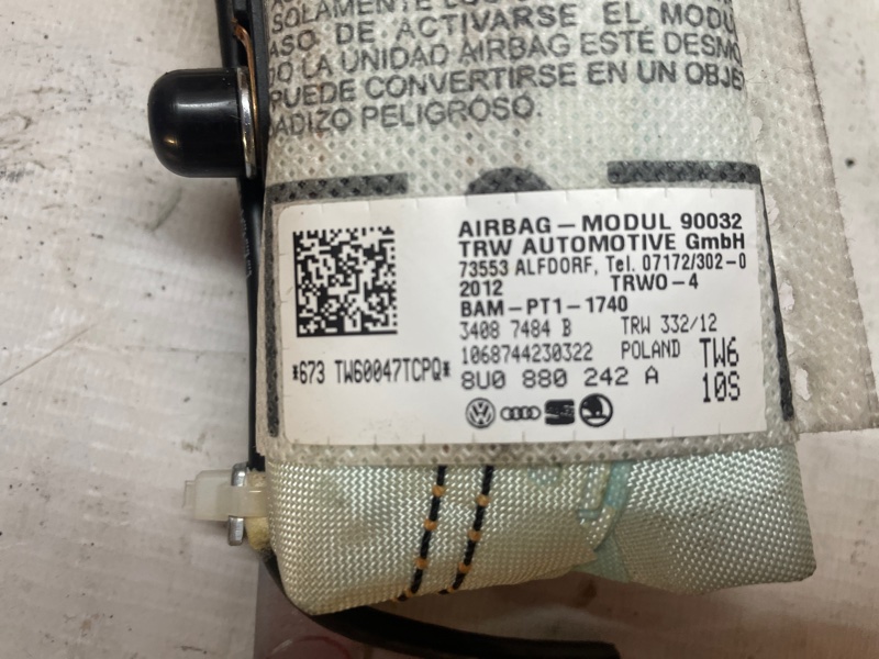 Подушка безопасности сиденья Audi Q3 2013 8UB