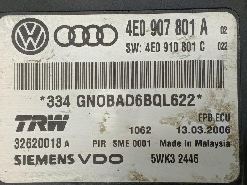 Блок управления стояночным тормозом Audi A 8 2005 4E2, 4E8