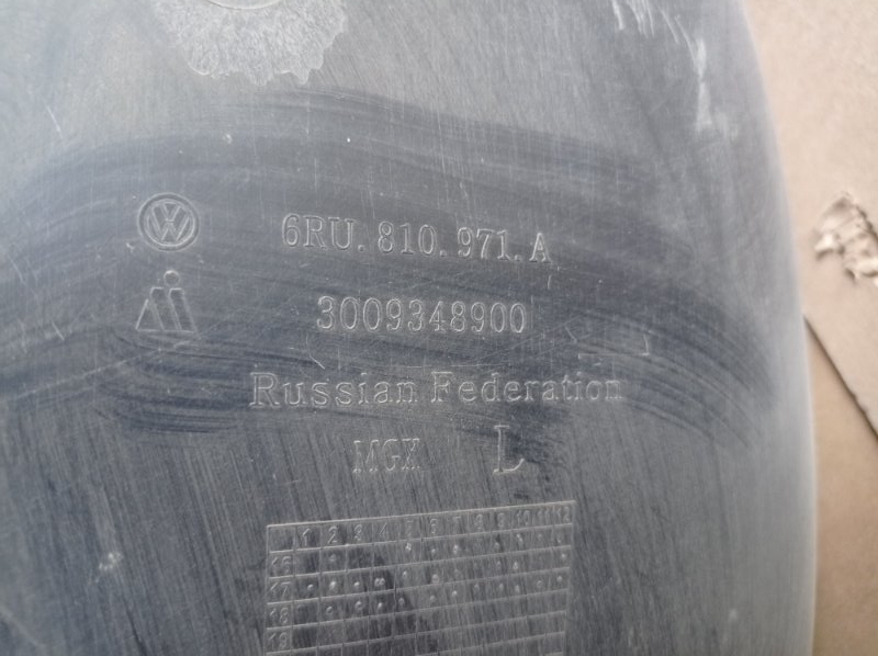 Подкрылок Volkswagen Polo 2019