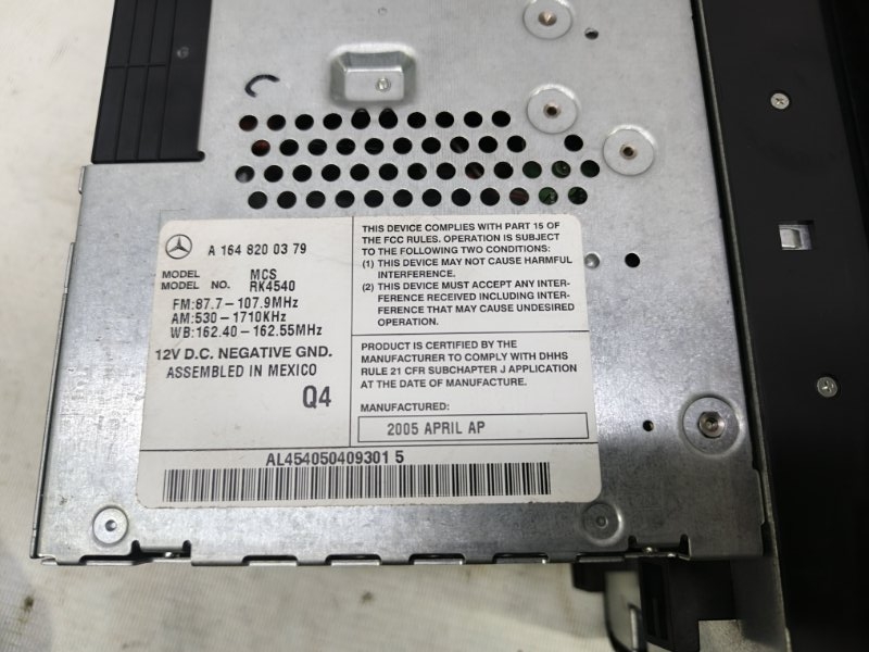 Магнитола Mercedes-Benz ML 2006 W 164