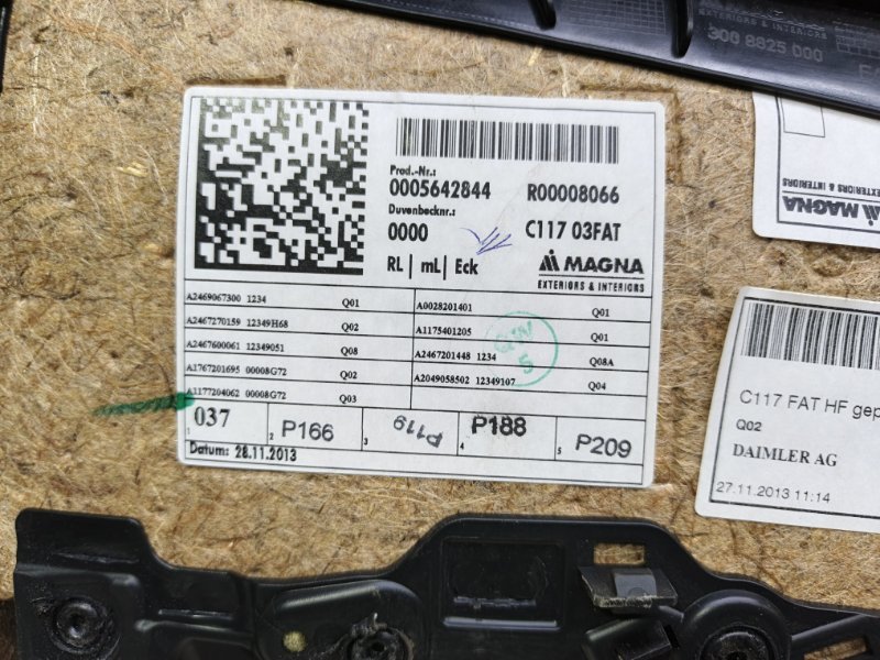 Обшивка двери Mercedes CLA - Class 2015 CLA 180