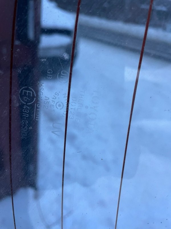 Стекло заднее Toyota Corolla 2008 E150