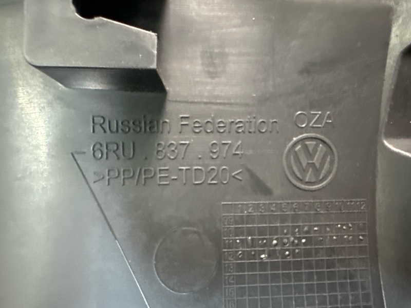 Крышка зеркала внутренняя Volkswagen Polo 2013