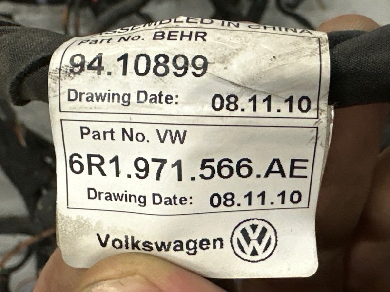 Проводка основная Volkswagen Polo 2017