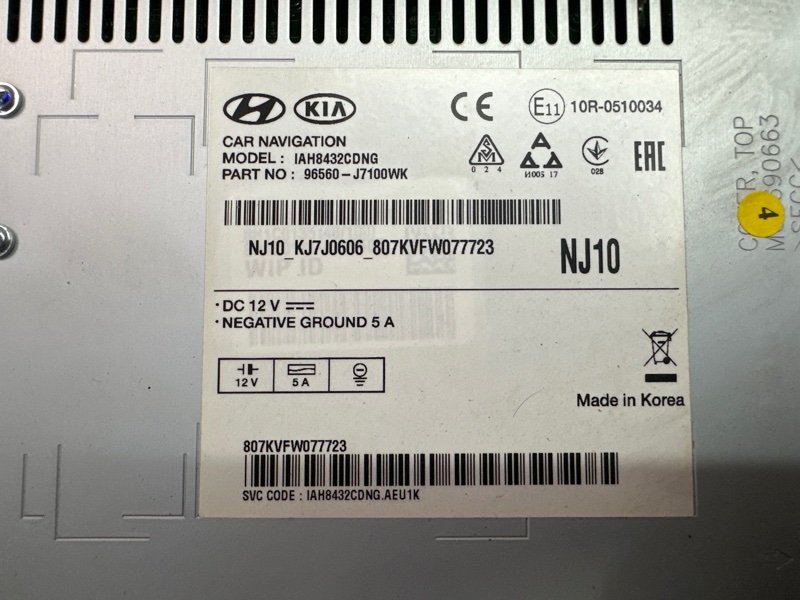 Магнитола штатная Kia Ceed 3 2018 CD
