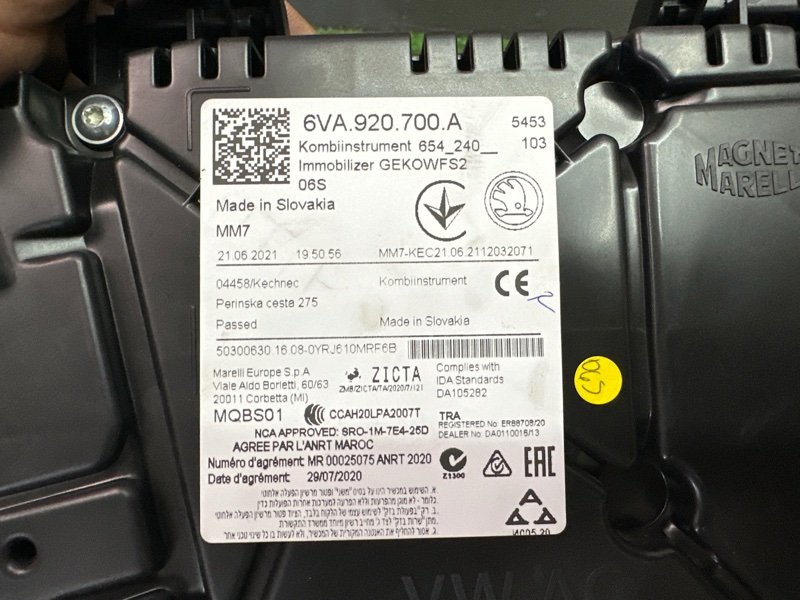 Панель приборов (щиток) Skoda Rapid 2 2021 NK6