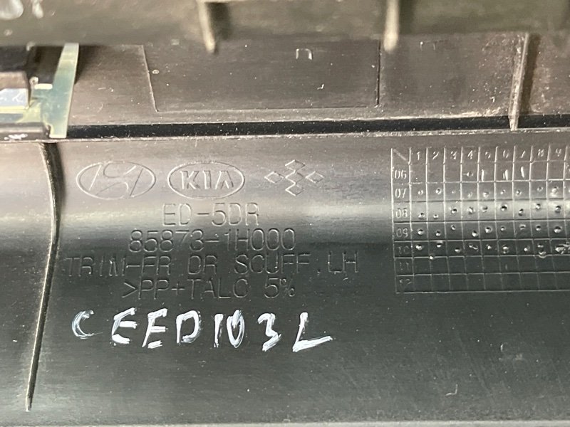 Накладка порога Kia Ceed 1 2010 ED