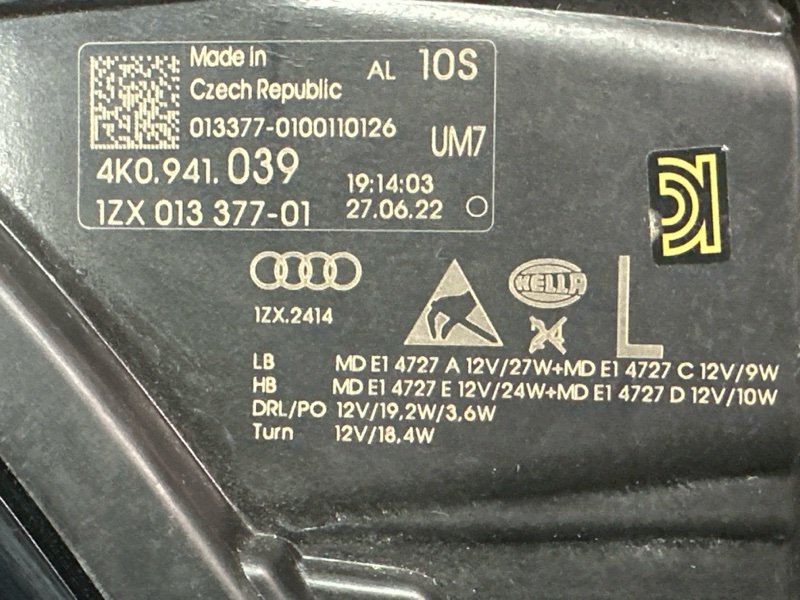 Фары передние Audi A6 C8