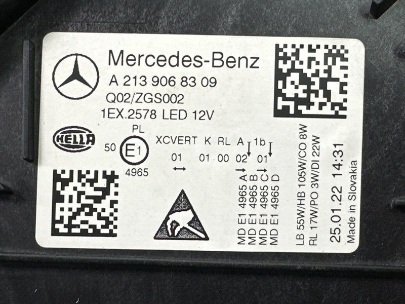 Фара Mercedes-Benz E-Class W213