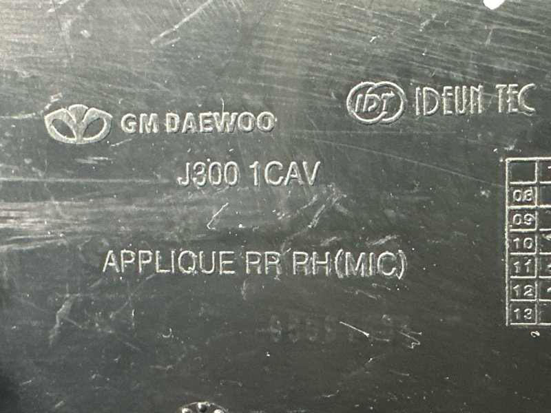 Накладка крыла Chevrolet Cruze