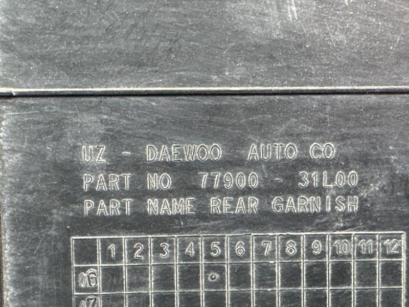 Молдинг крышки багажника Daewoo Nexia