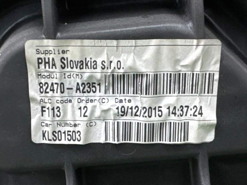 Механизм стеклоподъёмника Kia Ceed 2 2015 SW