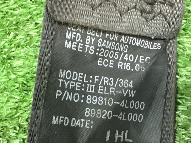 Ремни безопасности Hyundai Solaris 1 2013 RB