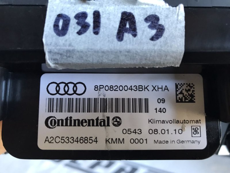 Блок управления климат-контролем Audi A3 8P