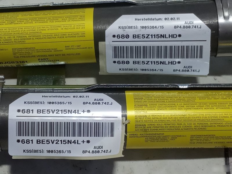 Подушка безопасности боковая Audi S3 2006—2008 8P