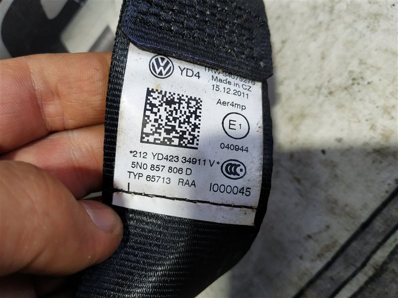 Ремень безопасности Volkswagen Tiguan 2013 5N