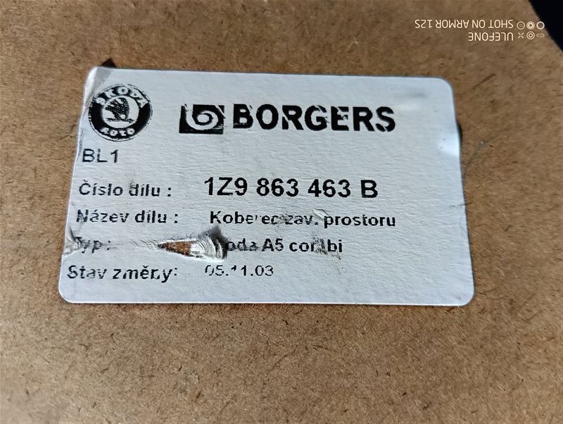 Ковер багажника Skoda Octavia 2011 A5