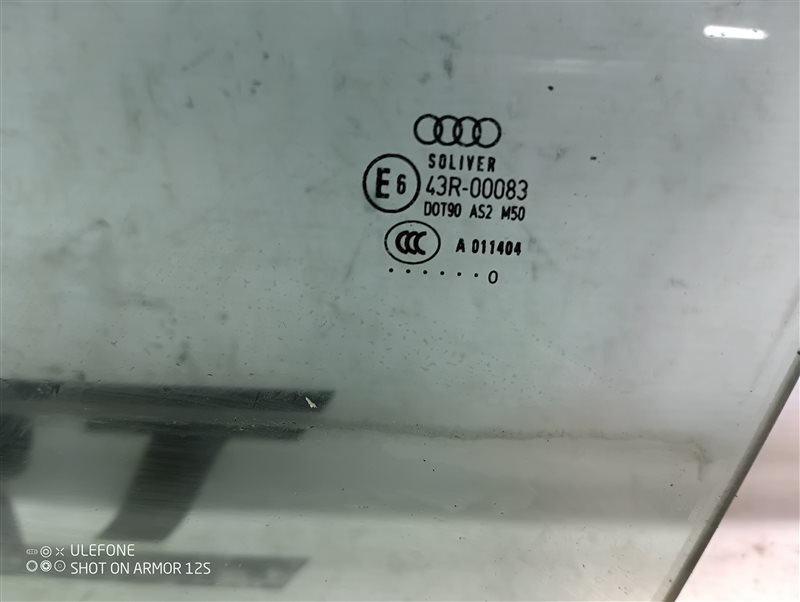 Стекло боковое Audi A6 2010 C6