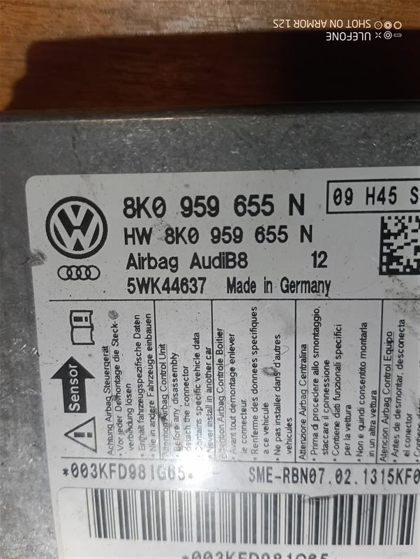 Блок управления подушками безопасности Audi A5 2013 8T