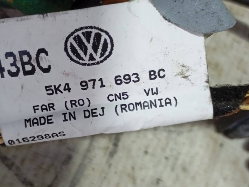 Проводка двери Volkswagen Golf 2010 Mk6