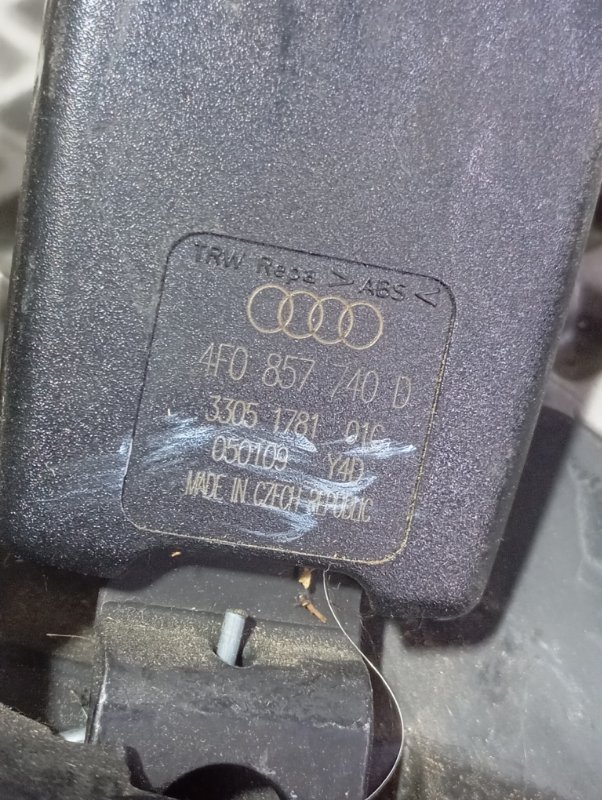 Замок ремня безопасности Audi A6 ALLROAD 2010 C6