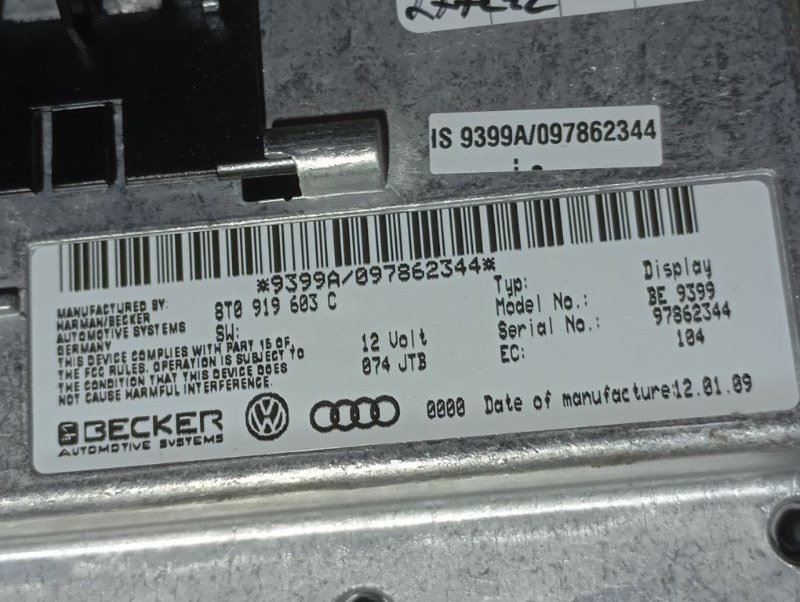 Дисплей MMI Audi A6 2010 C6