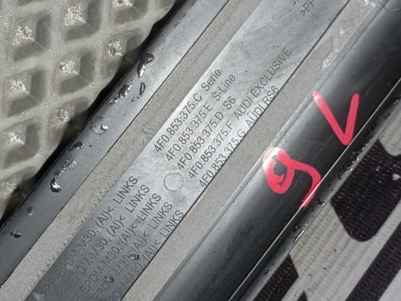 Накладки порогов дверей Audi A6 2007 C6