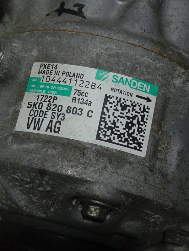 Компрессор кондиционера Skoda YETI 2013