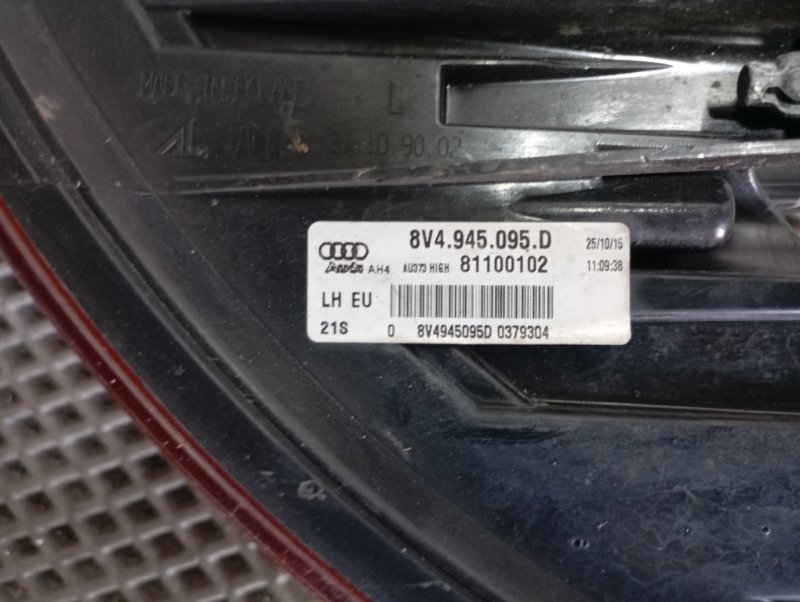 Фонарь Audi S3 2016 8V hatchback