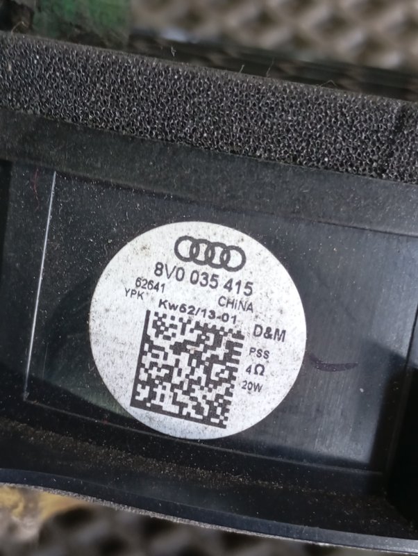 Динамик двери Audi S3 2016 8V hatchback