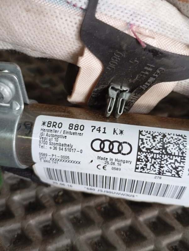 Подушка безопасности боковая шторка Audi Q5 2016 8R