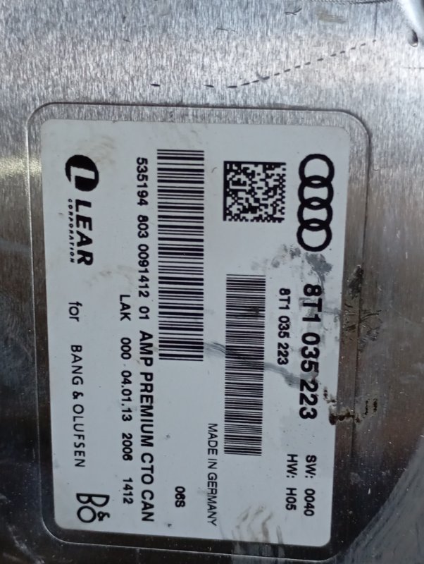 Комплект акустики Audi S5 2013 8T