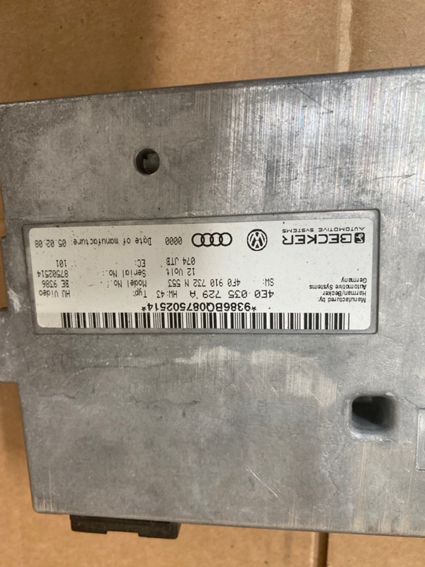 Блок управления MMi Audi A6 C6 2008 Quattro 4F