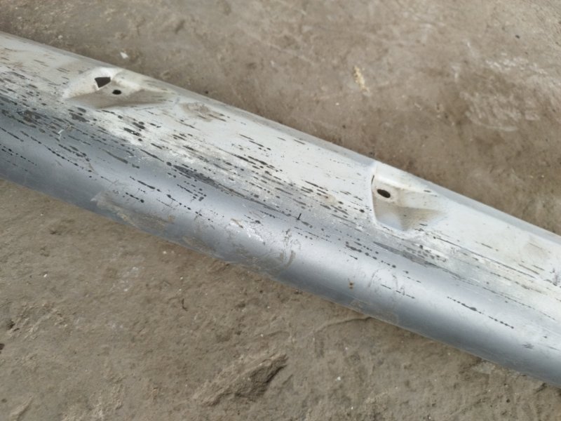 Накладка на порог наружная Mitsubishi Pajero 2