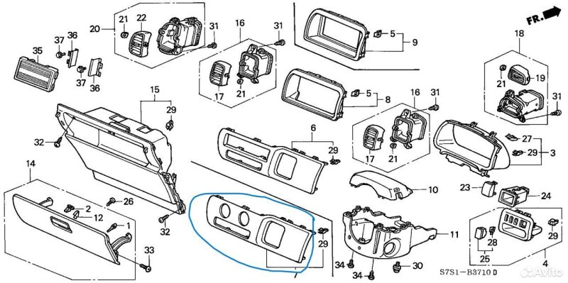 Консоль климат-контроля Honda Stepwgn