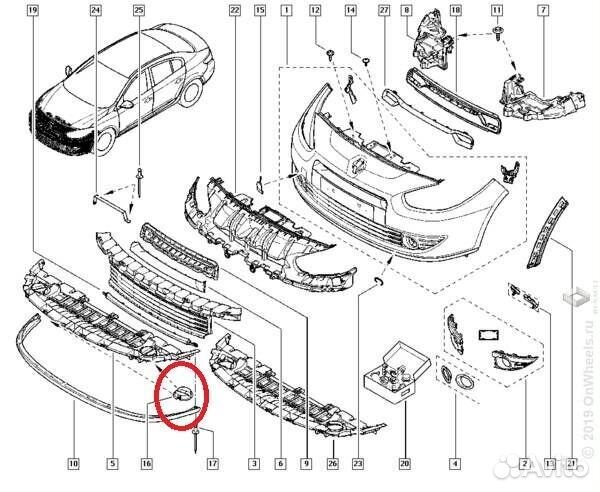 Заглушка пыльника Renault Fluence 2009-2013