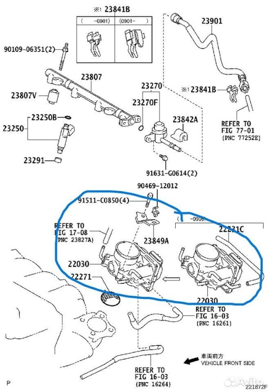 Дроссельная заслонка Toyota Camry ACV40