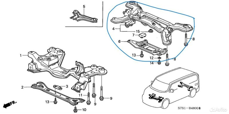 Балка Honda Stepwgn 2001-2003 RF3