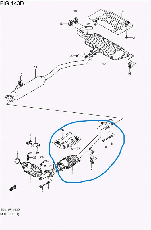 Катализатор Suzuki Grand Vitara 2006 TD54W