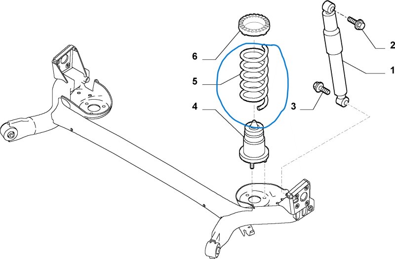 Пружина FIAT PANDA 2006 169
