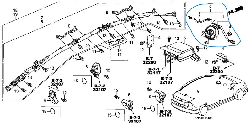 Подрулевое контактное кольцо Honda Civic 2005 FD1