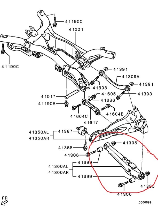 Рычаг подвески MITSUBISHI Lancer 2009 CX4A