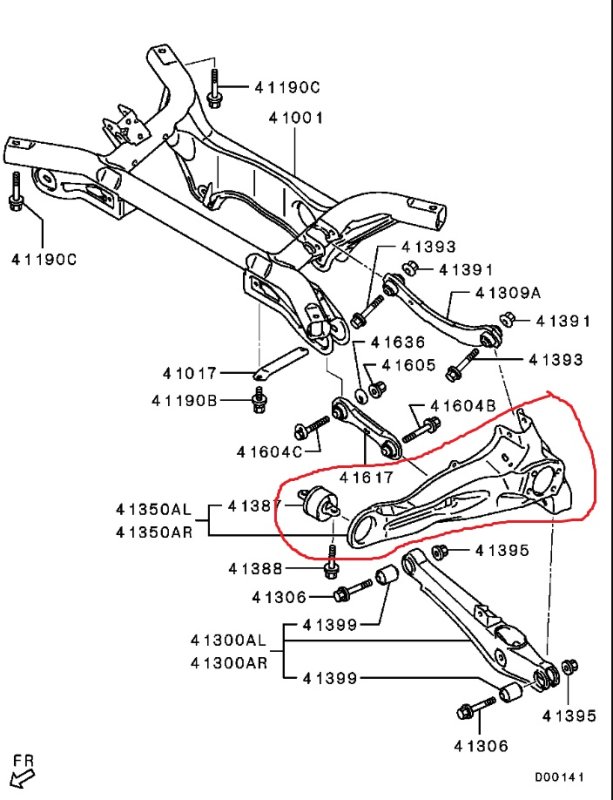 Рычаг продольный MITSUBISHI Lancer 2009 CX4A