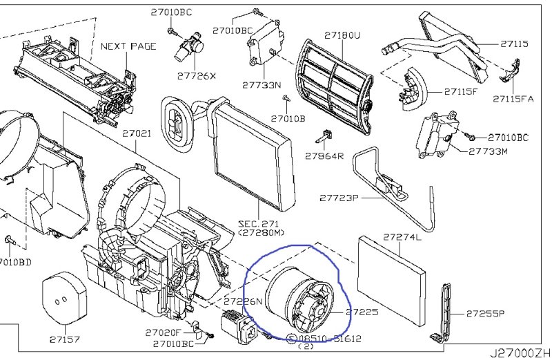 Моторчик печки NISSAN X-TRAIL 2009 DNT31