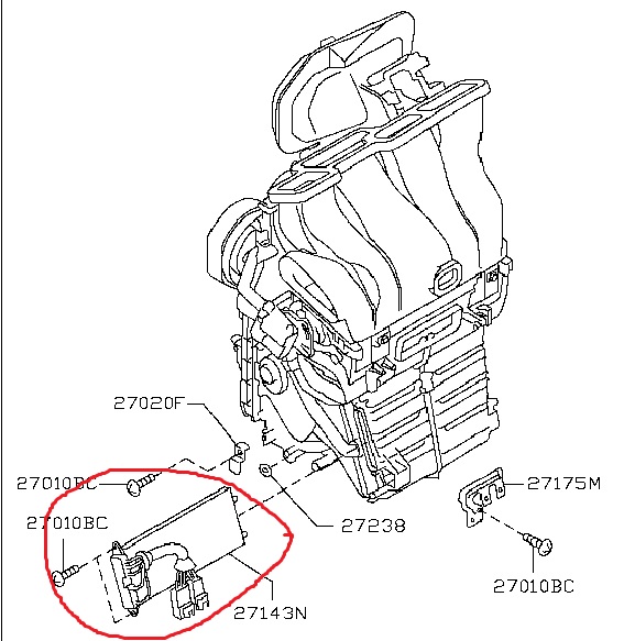 Радиатор печки NISSAN X-TRAIL 2009 DNT31