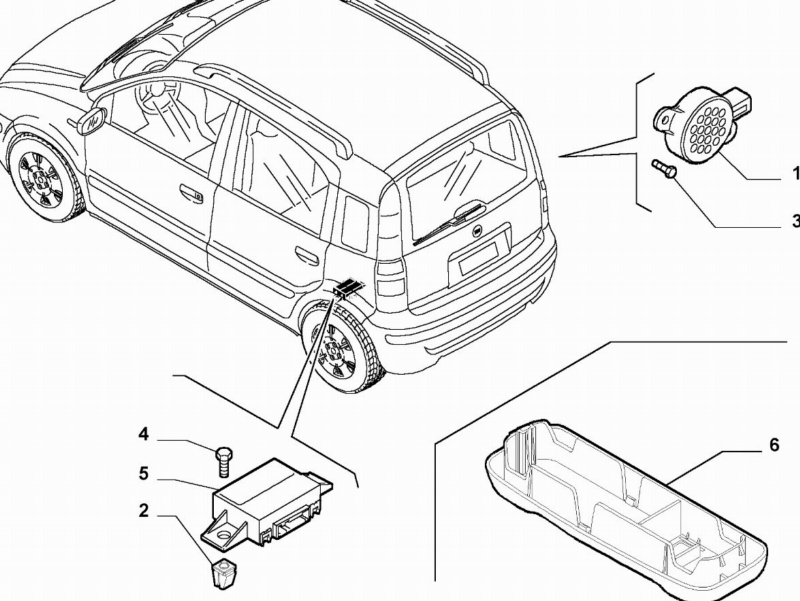 Кнопка люка FIAT PANDA 2006 169