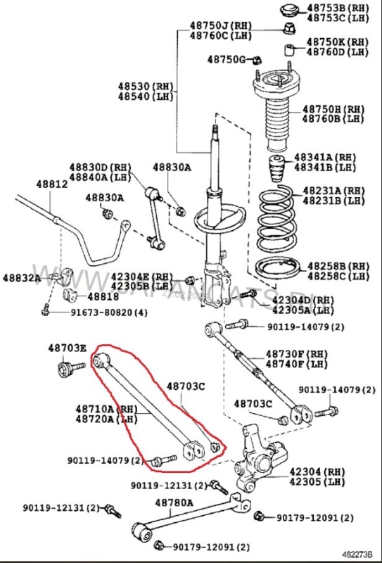 Тяга поперечная Toyota Camry 2007 ACV40