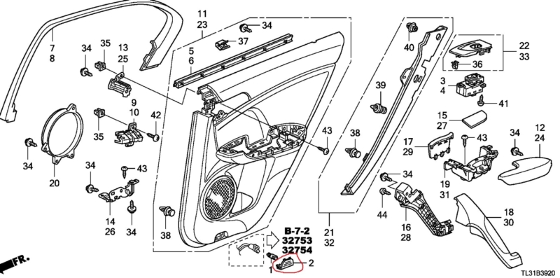 Подсветка двери Honda Accord 2009 CU2